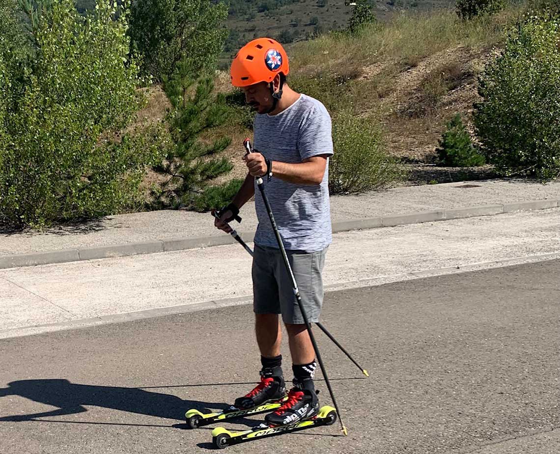 Ascenso en rollerski del Puerto de Somport